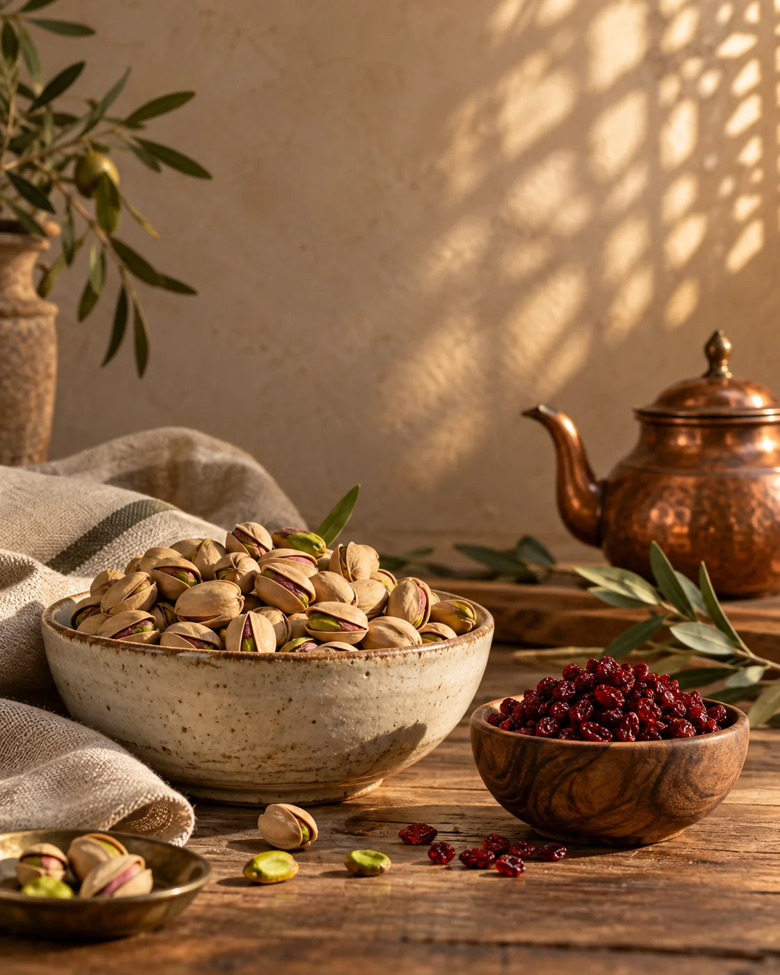 چیدمان گرم ظروف و خوراکی‌ها در فضای آشپزخانه